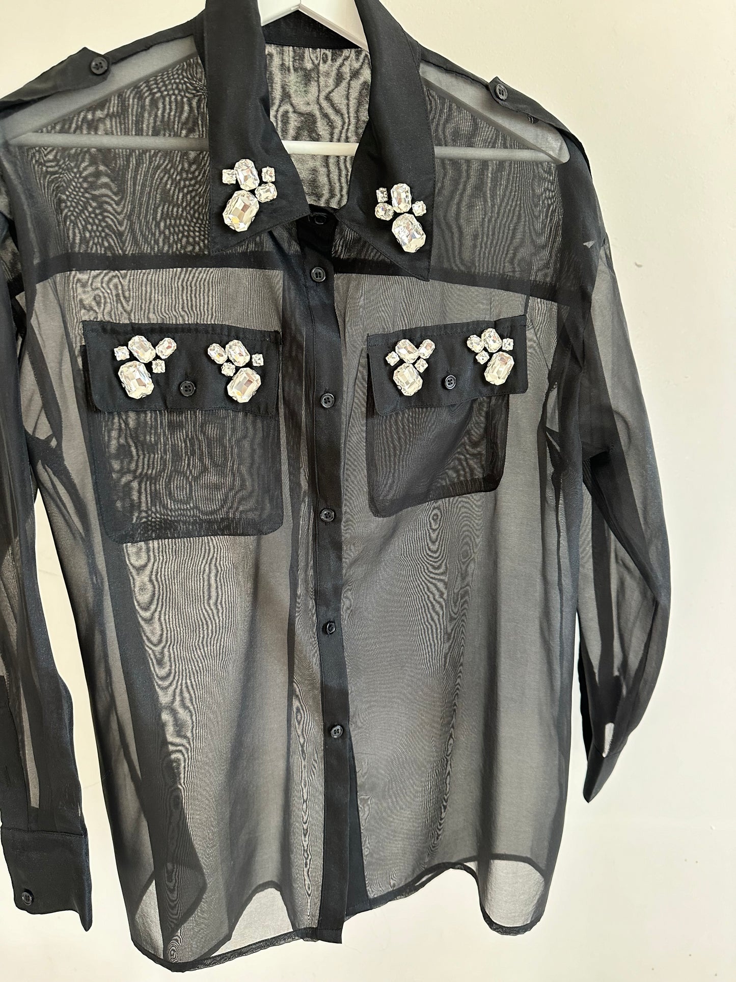 Organza black shirt
