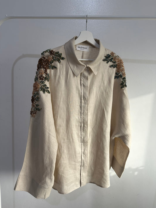 Linen embellished shirts